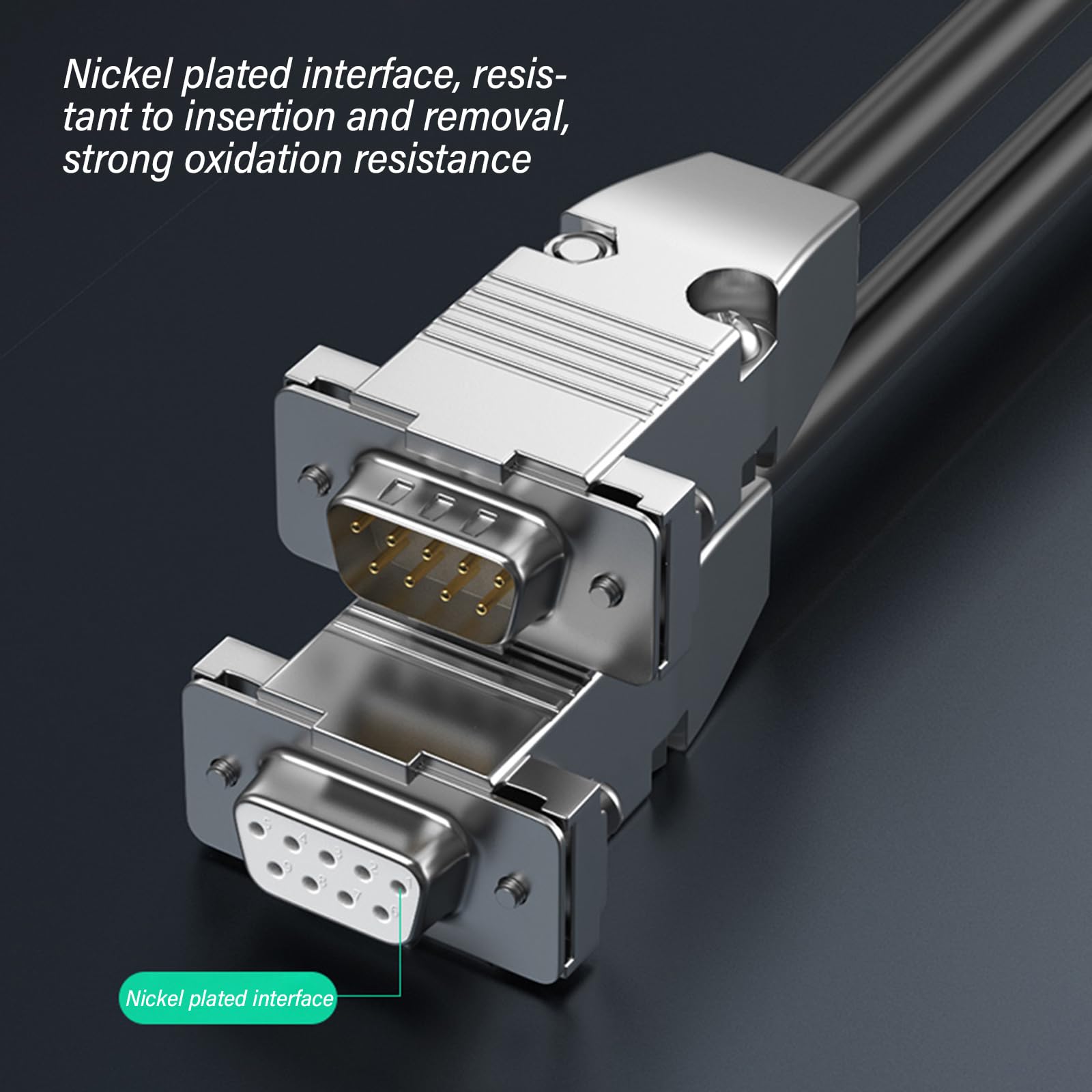 Cable de conexión RS232 de 9 pines de 0,5 m a 30 m, cable convertidor de 9 pines con doble blindaje para investigación científica, cable de escáner de impresora de computadora