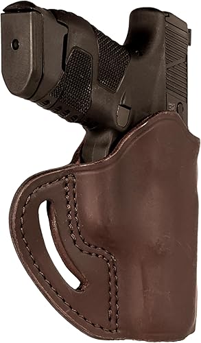 Miniatura 3 de Uncle Mike's Funda Taurus G3C, funda de cuero OWB para Glock 19, Glock 17, 19, 22, 23, Taurus G2C, M&P Shield 0.354 in, funda Shield Plus, funda