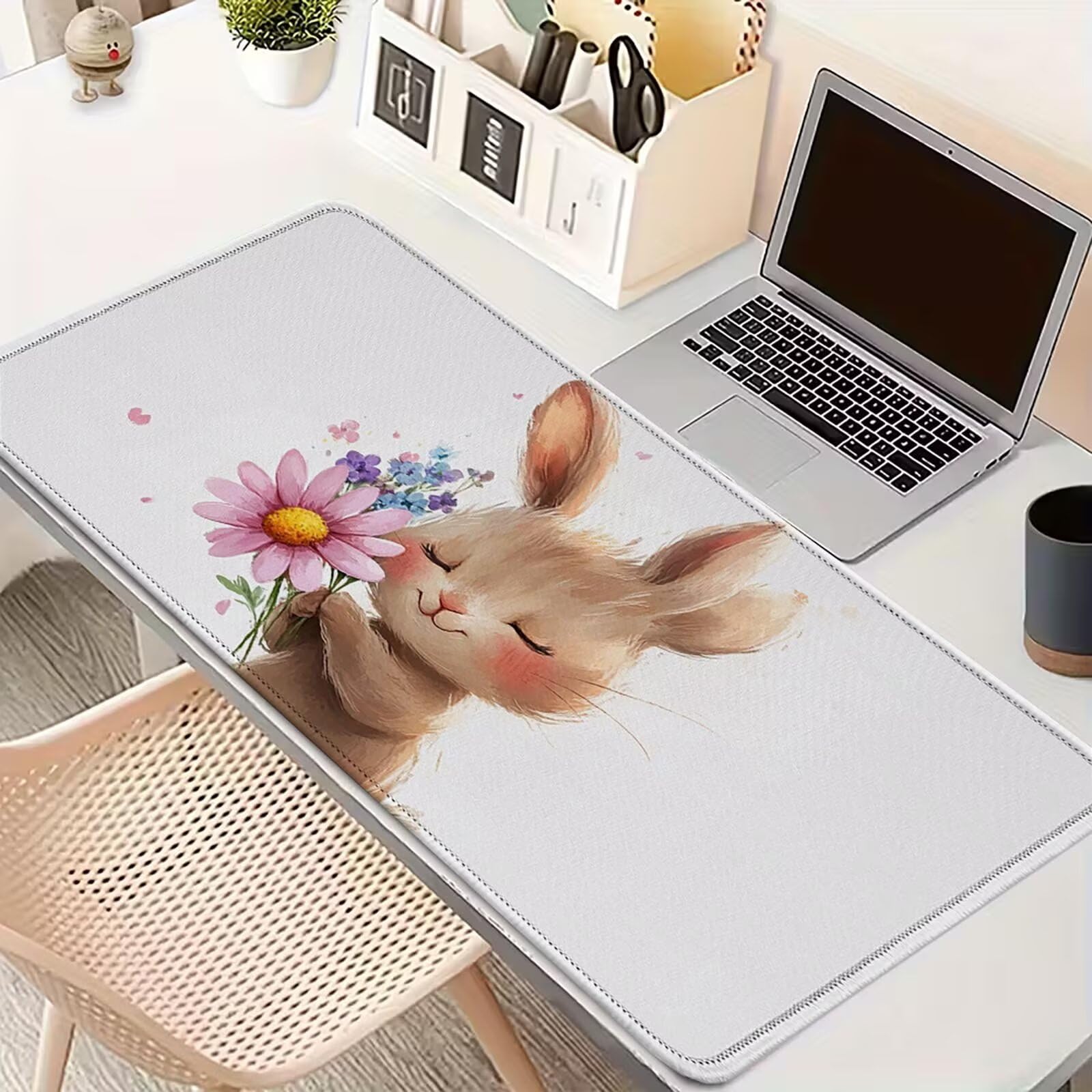 Tapis de Souris XXL Tapis de Souris Gaming 900 x 450 mm Blanc 0-z25