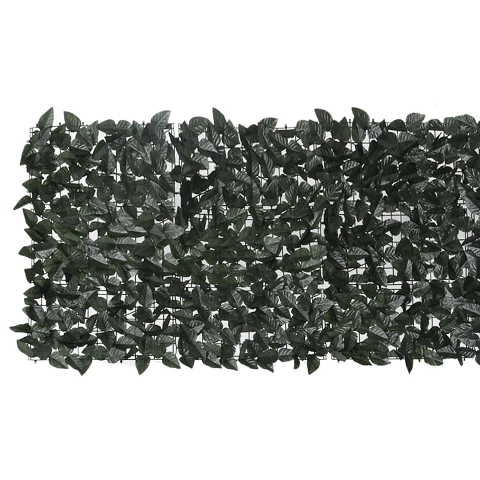JUDYY Paravento da Balcone con Foglie Verde Scuro 400x75 cm,Paravento da Balcone,Protezione Privacy,Protezione Solare,Paravento da Esterno-315484