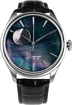 Amazon.co.jp: WANCHER メンズ腕時計 ドリーム・ムーンフェイズ KAGUYA