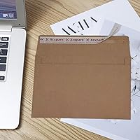 Vista 7 de 120 sobres de invitación A9 5.75x8.75, sobres autoadhesivos de papel kraft marrón de 120GSM para invitaciones, papeles, fotos, documentos, bodas