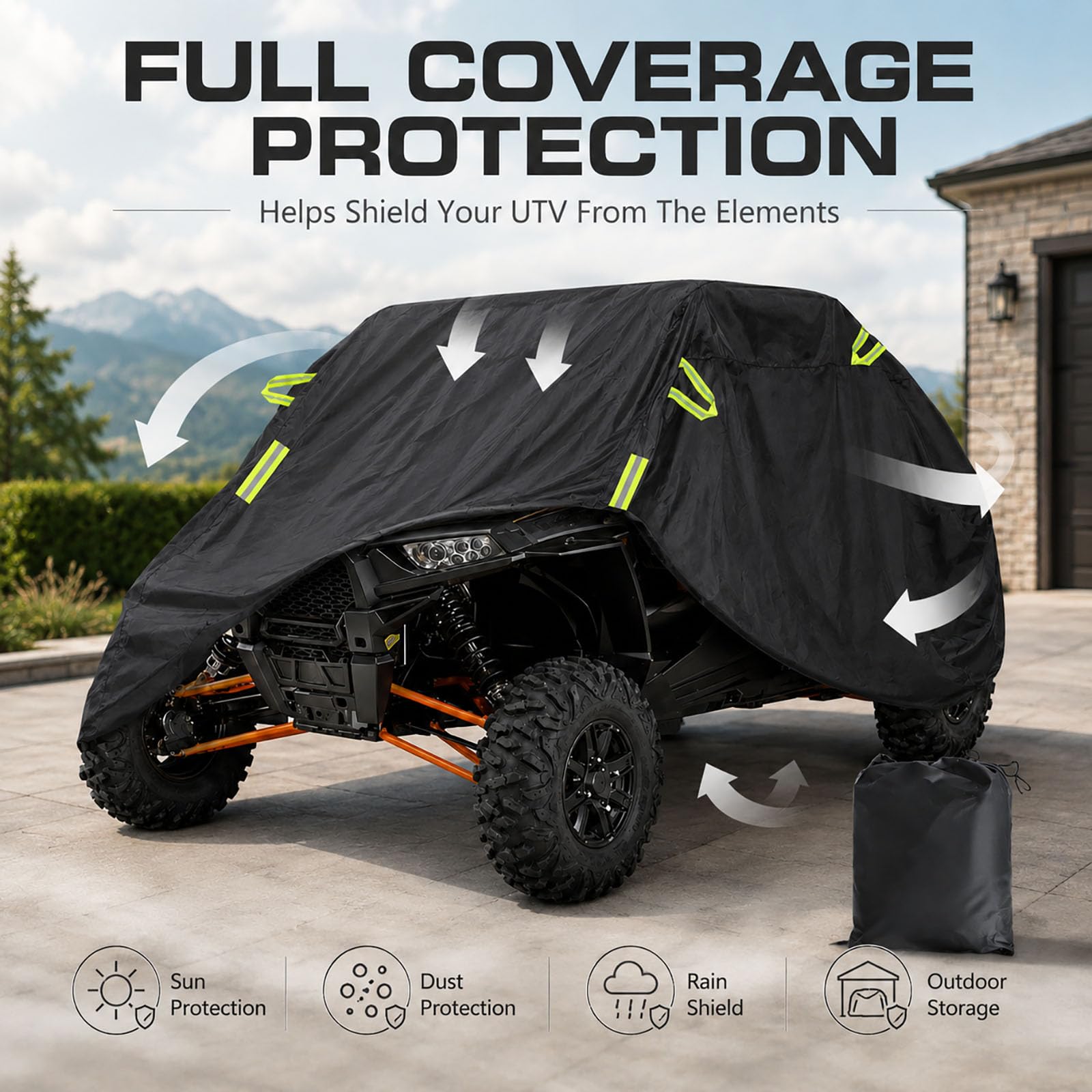 Funda UTV para Massimo Warrior 1000 MXU 2020-2024 | Impermeable Protección Exterior Para Todo Clima Vehículos Off Road
