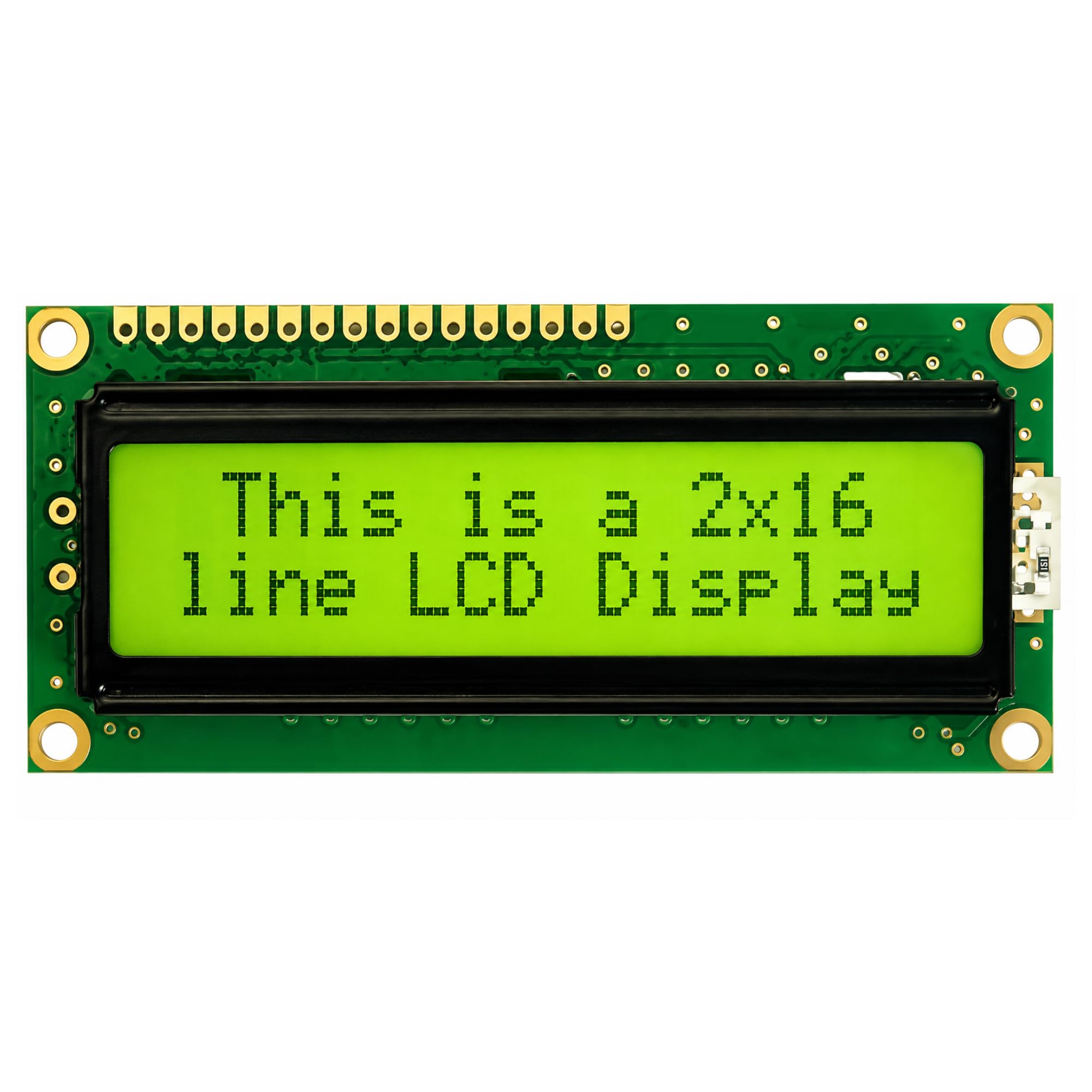JHD162A 16x2 LCD Display Module, HD44780 Compatible Alphanumeric