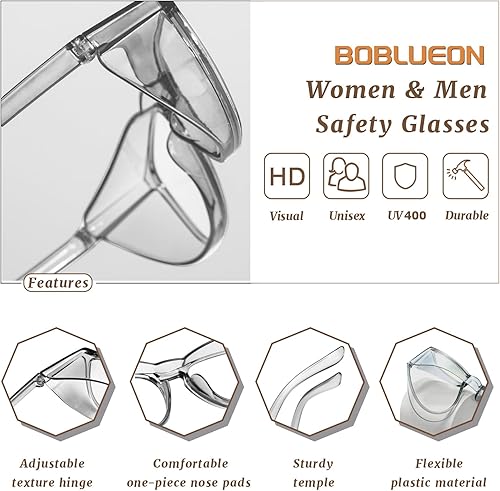 Miniatura 4 de Gafas de seguridad antivaho transparente con bloqueo de luz azul para protección ocular, gafas de enfermería para mujeres y hombres