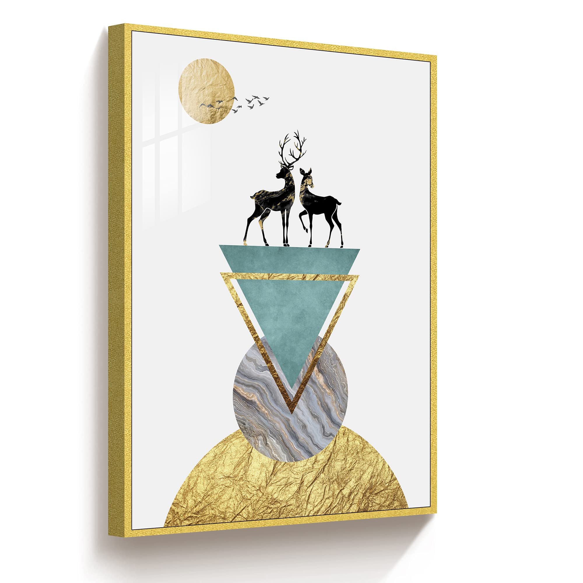 Buy HWAHWA Deer Poster Elk Wall Art, Deer Pictures Elk Painting, Moose