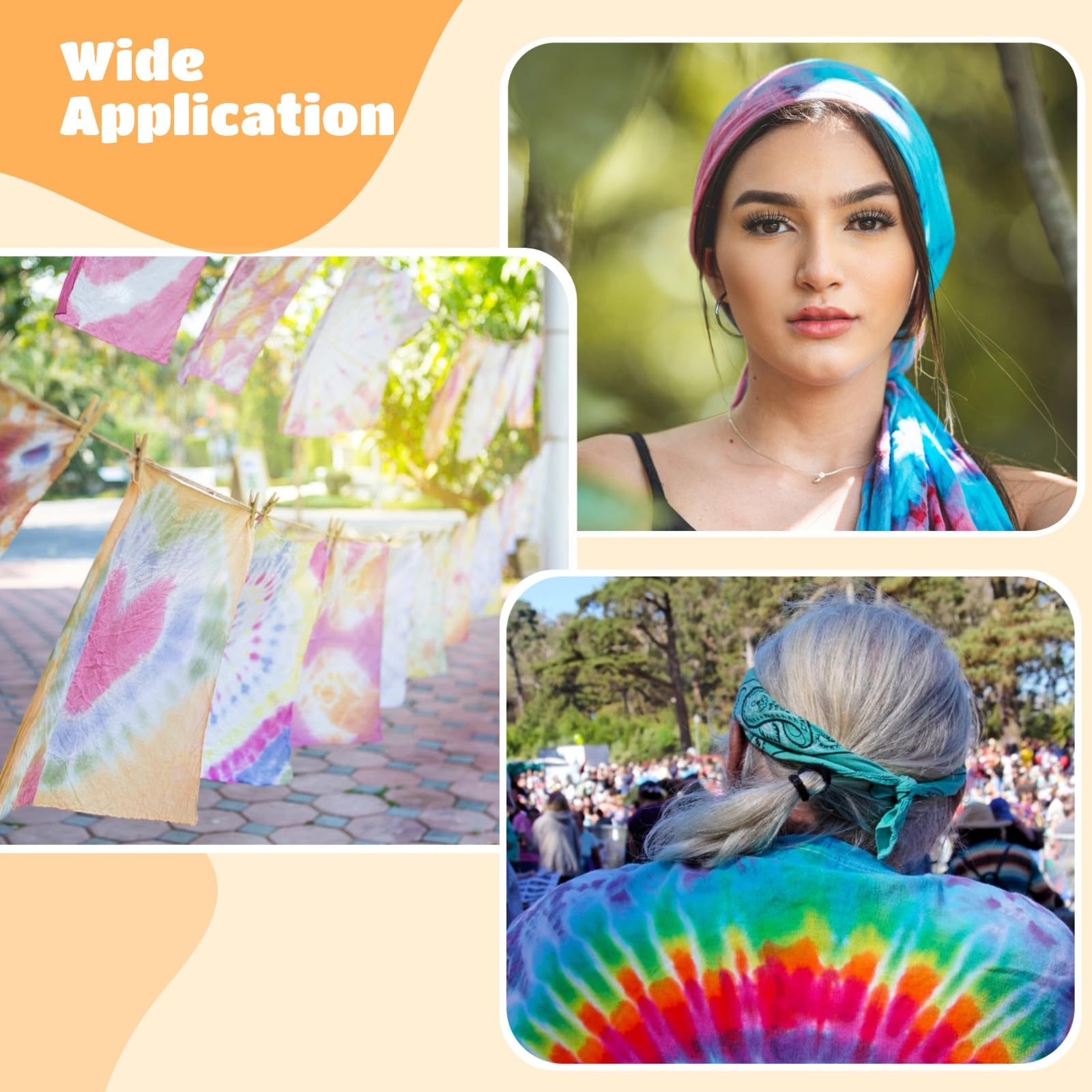 24 Stk. weiße Baumwollbandanas für Tie-Dye, 20 x 20 Zoll Blanko-Stofftücher im Großset, weiche wiederverwendbare quadratische Bandanas für Basteln, Kunstprojekte, Kopfbedeckung, Gruppenaktionen