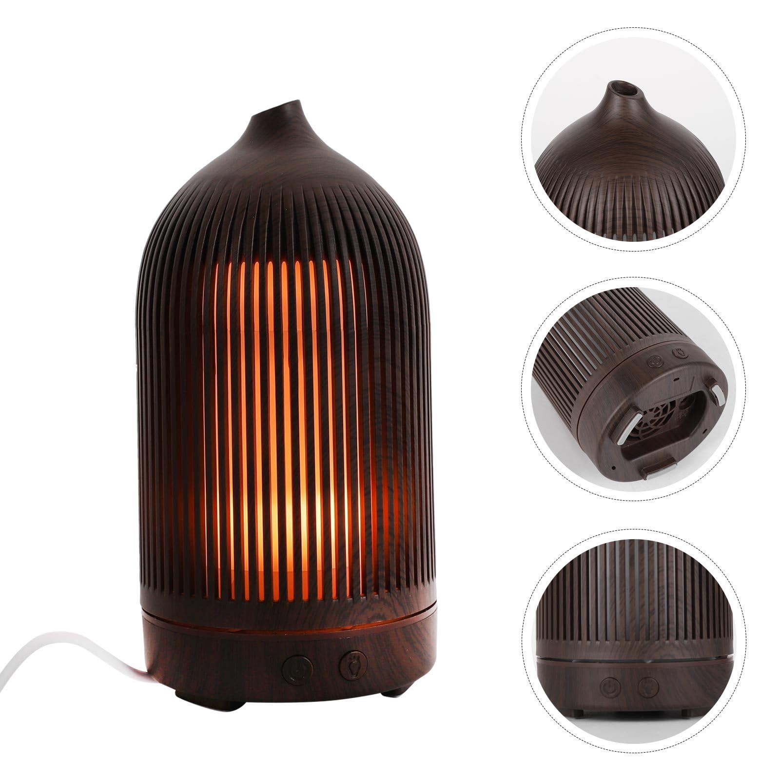Angoily 1pieza Humidificador de Aire USB Portátil con Difusor de Aroma y Luz Nocturna Ultrasilencioso con Apagado Automático para Hogar Oficina y Coche