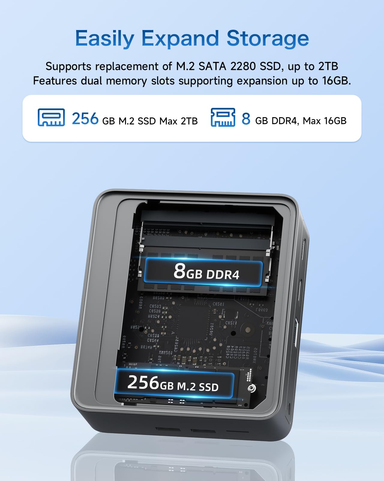 BMAX ミニPC B3 256GB 8GB Intel N5095 Bmax B3 Mini PC, Intel N5095(Up to 2.9GHz), 8GB DDR4/256GB
