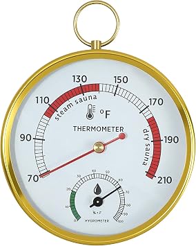 Sauna Thermometer Fahrenheit and Hygrometer