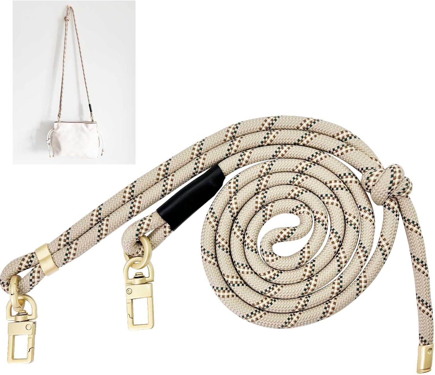 Paracord Bag Strap Crossbody Replacement Handmade Adjustable Shoulder Bag Strap for Street Style Bag Canvas Bag