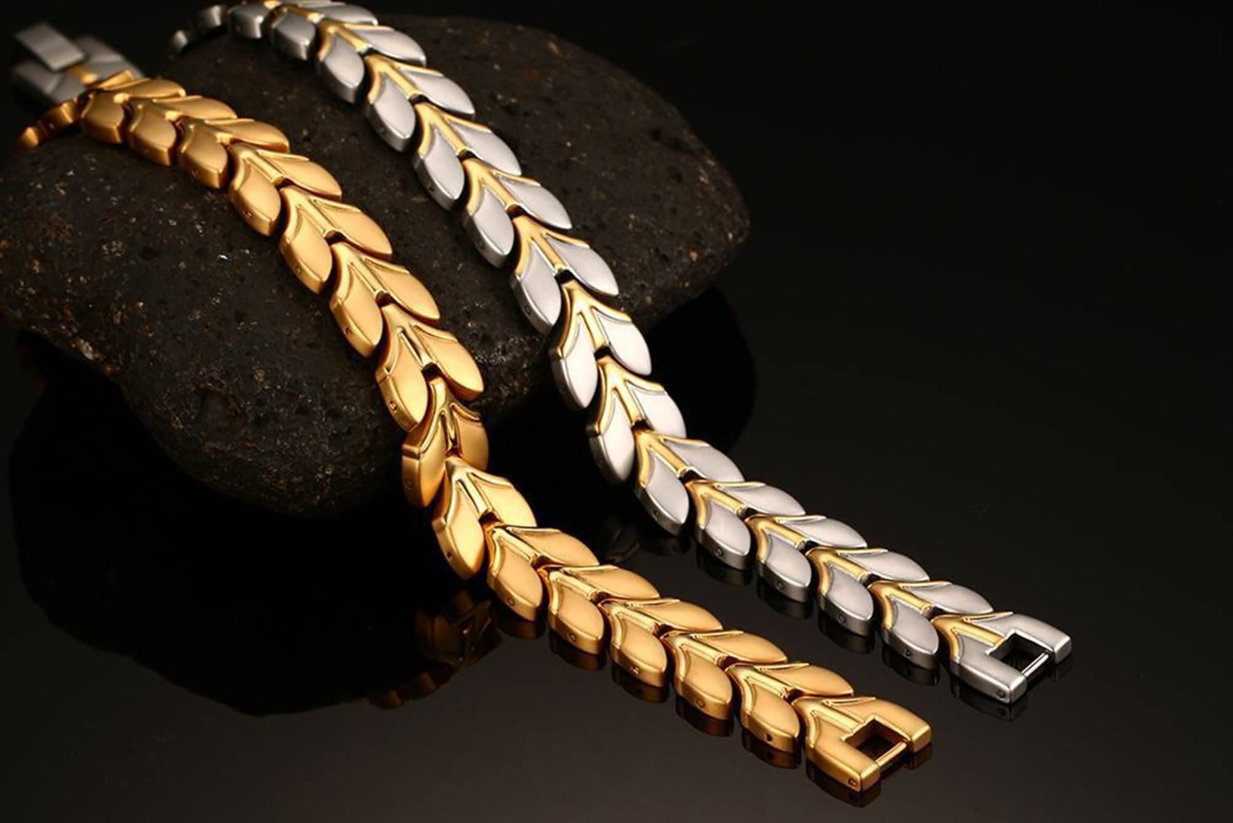 Zestaw bransoletek przyjaźni, bransoletki, zawieszki, 12 mm, bransoletka z uchem pszenicy z magnetyczną stalą nierdzewną