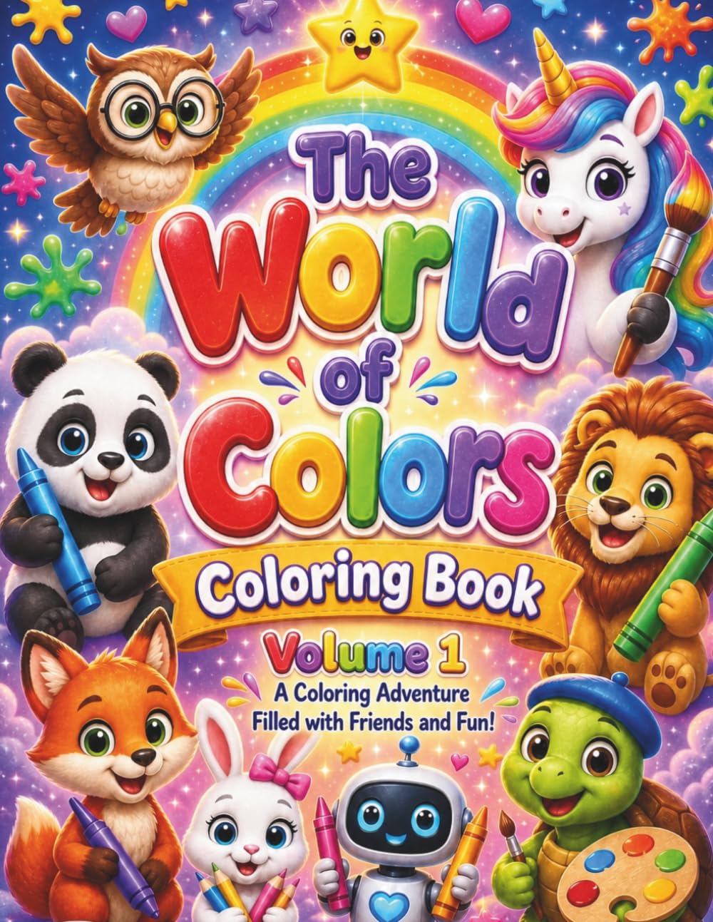 The World of Colors Coloring Book Volume 1: Welcome to the World of Colors! Cute Animals and Magical Coloring Adventures for Little Artists