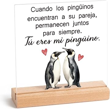 Yopyame Spanish Gifts for Her or Him - Wedding Anniversary I Love You Acrylic Plaque with Wooden Stand for Men Women Valentines Day Gift for Girlfriend Boyfriend Birthday Gift for Couple Wife Husband