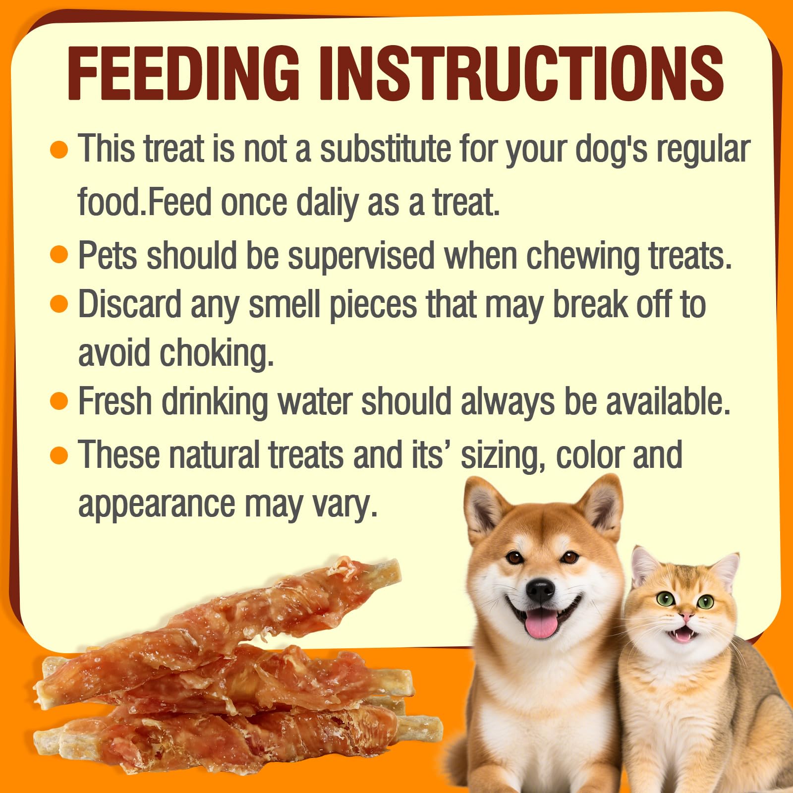 TZL 100g Snacks per Cani in Pelle Bovina Avvolta nel Pollo, Bastoncini Naturali per la Pulizia dei Denti e Masticativi di Lunga Durata per Cani di Piccola e Media Taglia, 4,7 pollici (12 cm) (100g)