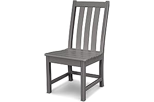 Vineyard Outdoor Dining Side Chair - Polywood, Slate Grey
