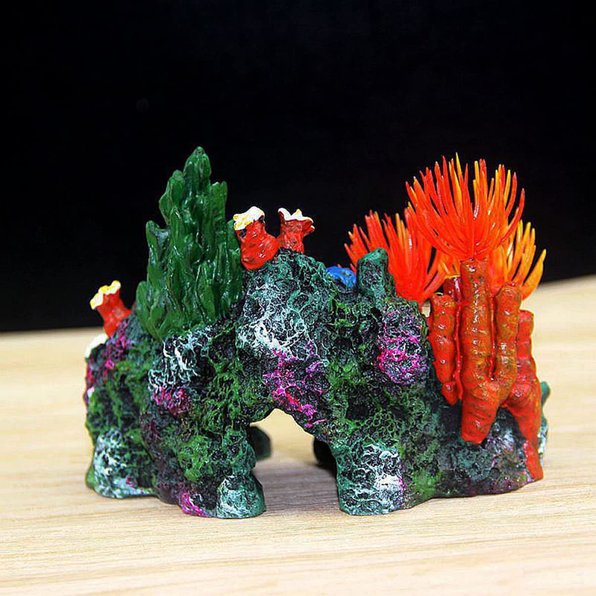 YARNOW 3 Piezas Decoraciones Artificiales para Acuarios Adorno De Montaña Ornamento del Acuario Aire del Tanque De Peces Acuario De Naufragios Adorno De Pecera Grava para Peceras Green
