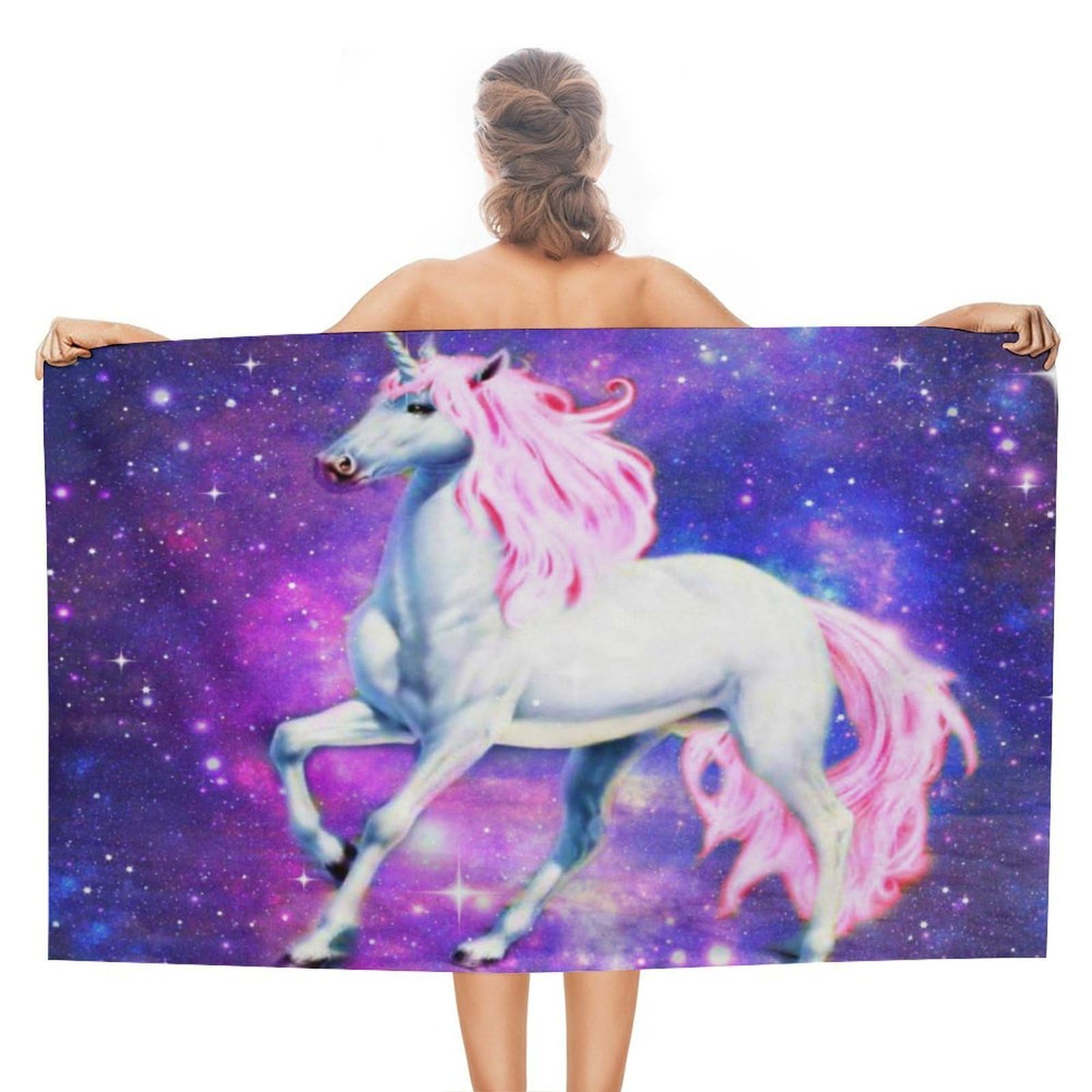Nclqvjxzkhw Women's Style Fantasy Un-Icorns Beach Towel For Adults Lightweight Bath Towels Swim Travel Gym Sports 130×80Cm