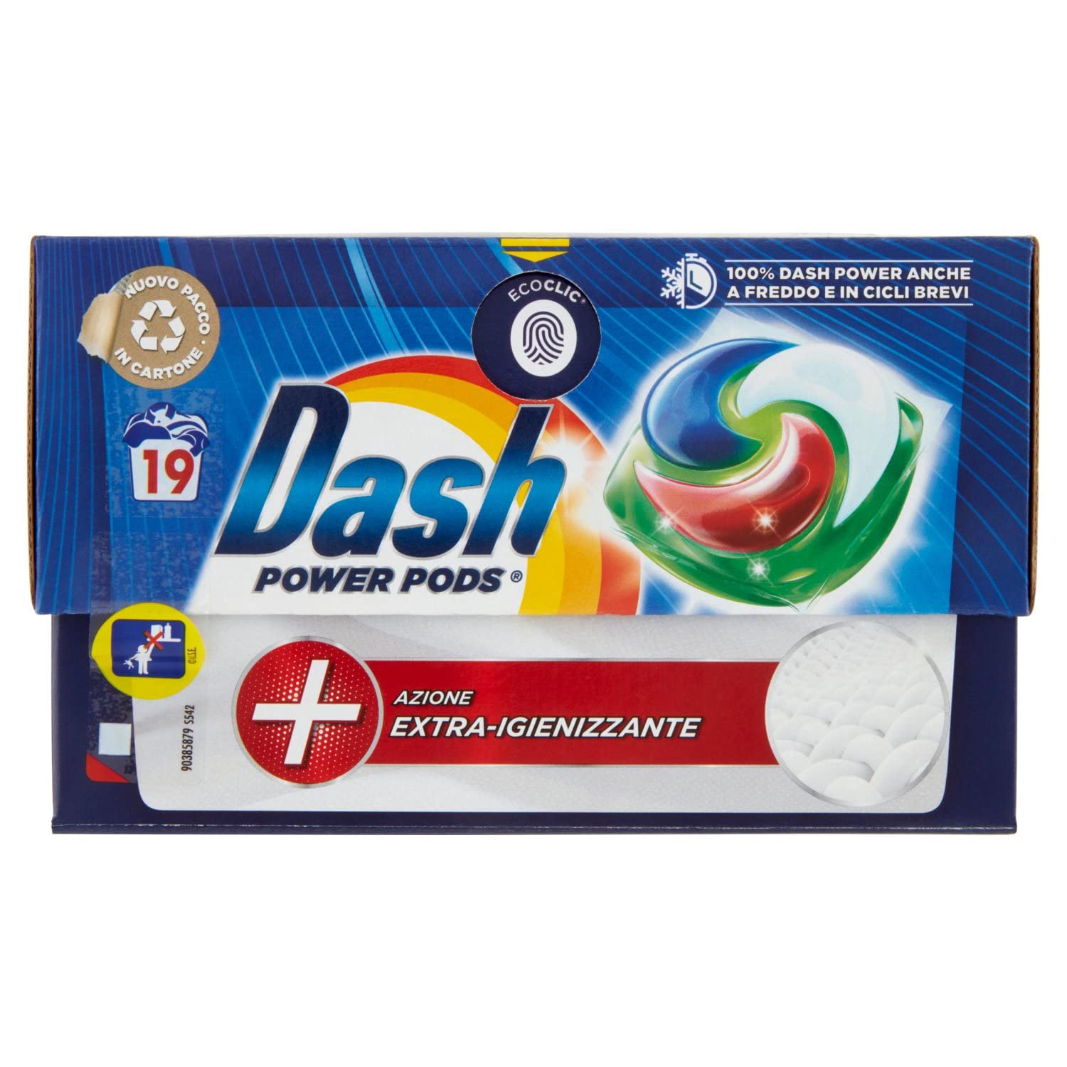 Kapsułki do prania Lavatrice Ecodosi Power Igienizzant 19szt - Dash