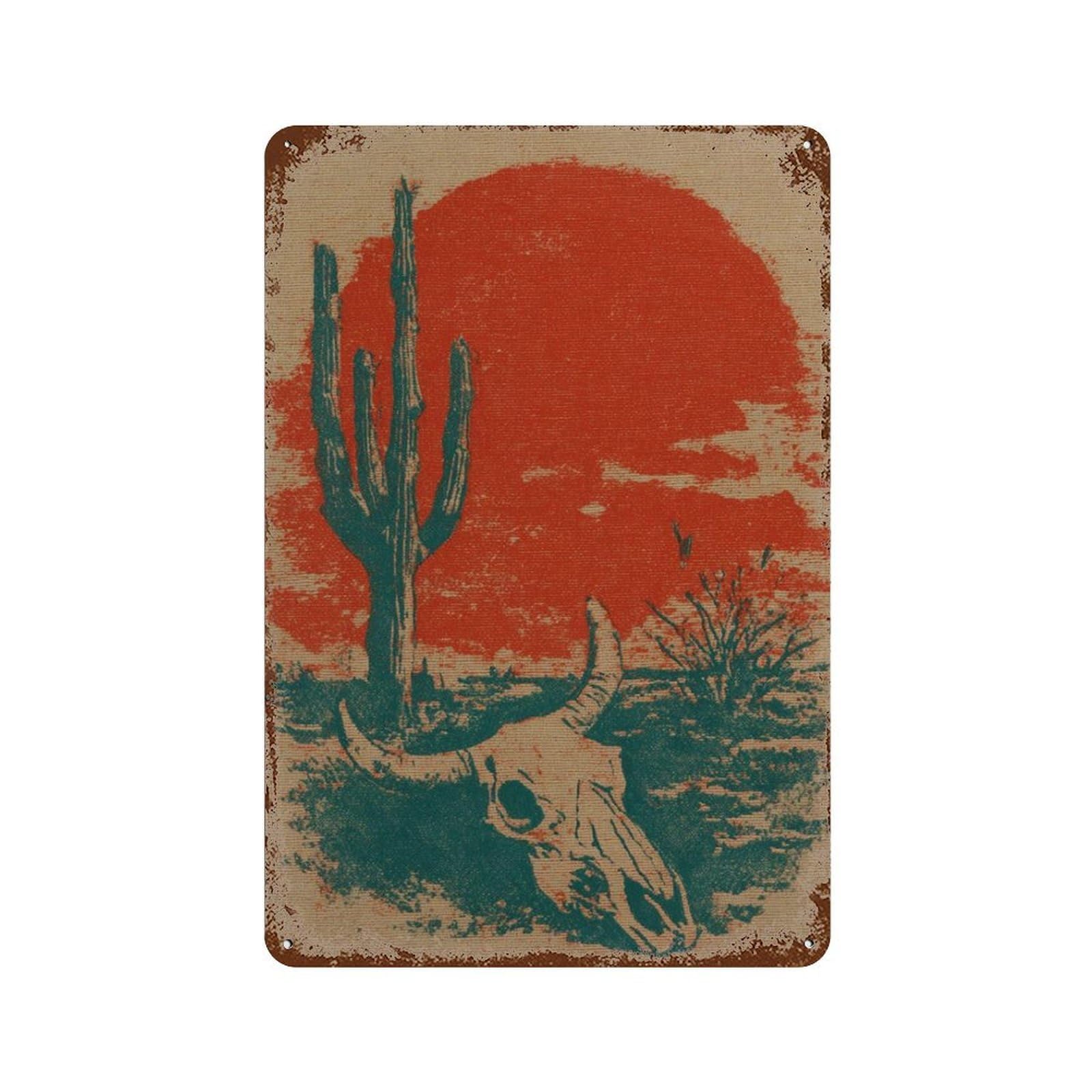 xiaoxiaoshen Desert Cactus Southwestern Wall Decor Art Metal Tin Poster Modern Home Decor Art Home Bar Shop Decorations Vintage Sign 30x20cm