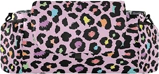 Kigai Universal Baby Stroller Organizer, Colorful Cheetah Leopard Detachable Stroller Caddy Accessories Bag with Insulated Cup Holder and Adjustable Straps for Diaper, Phone, Toys