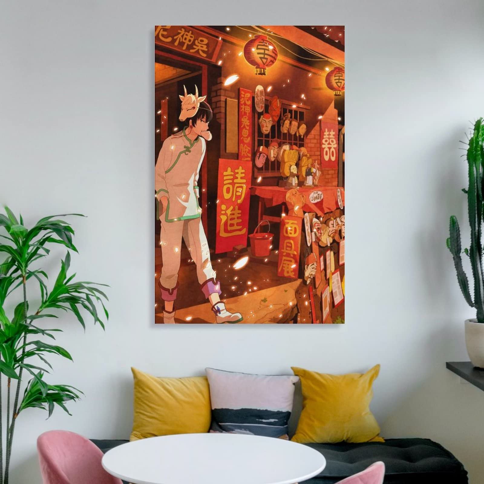 Amazon.co.jp: 絵画 白澤 鬼灯の冷徹 ポスター プリントアート 背景壁