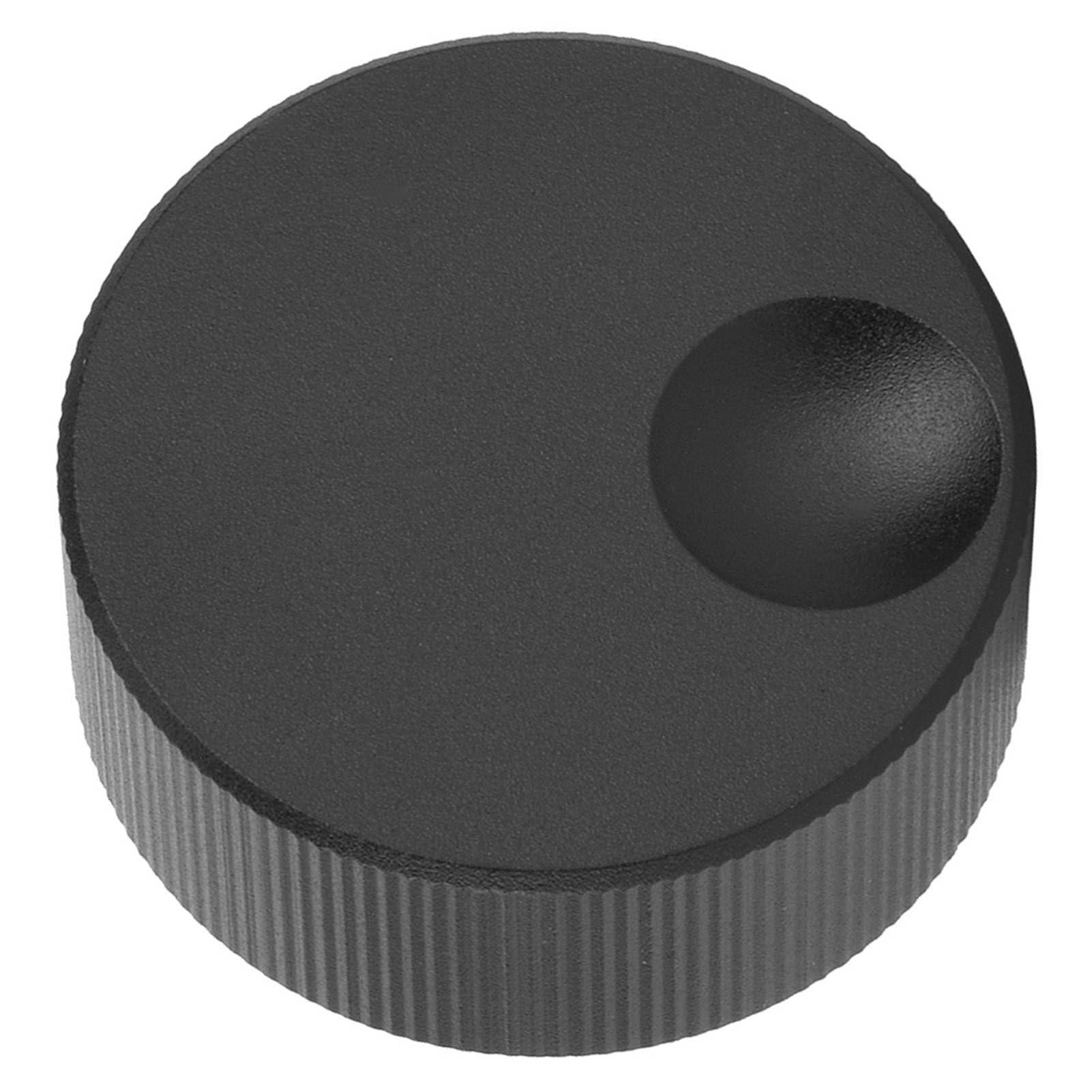 Manopola di Controllo del Volume, Manopola in Alluminio Massiccio da 6 Mm, con Superficie Satinata Nera con Struttura Antiscivolo, Ideale per Potenziometro e Apparecchiature Audio