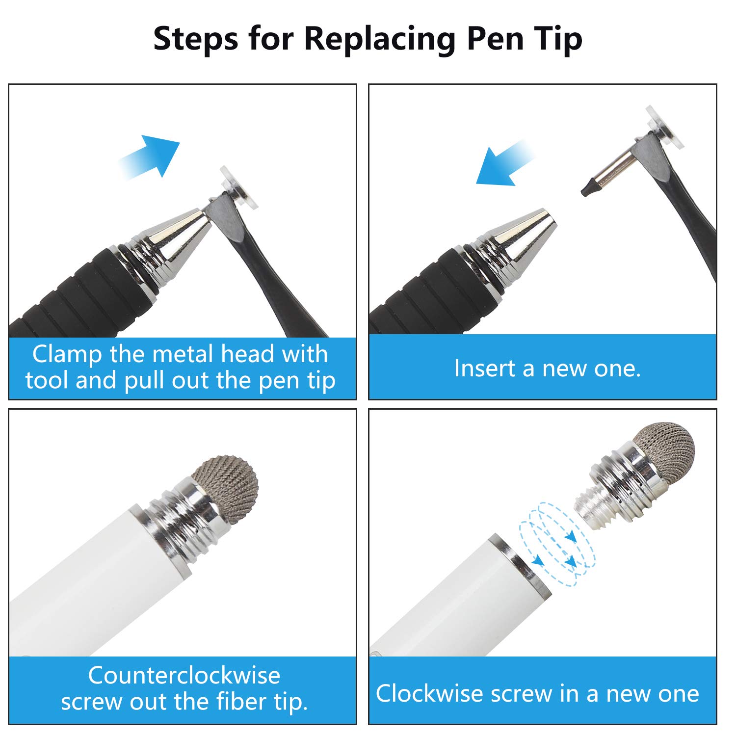 Capacitive Stylus Pen For Touch Screens Disc Stylist Pencil Fine