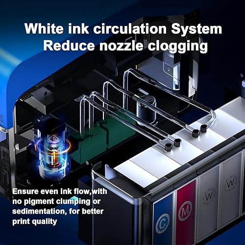 Miniatura 5 de MZK Impresora DTF A4 L805 Máquina de transferencia con sistema de circulación de tinta blanca integrado para camisetas de diferentes telas y