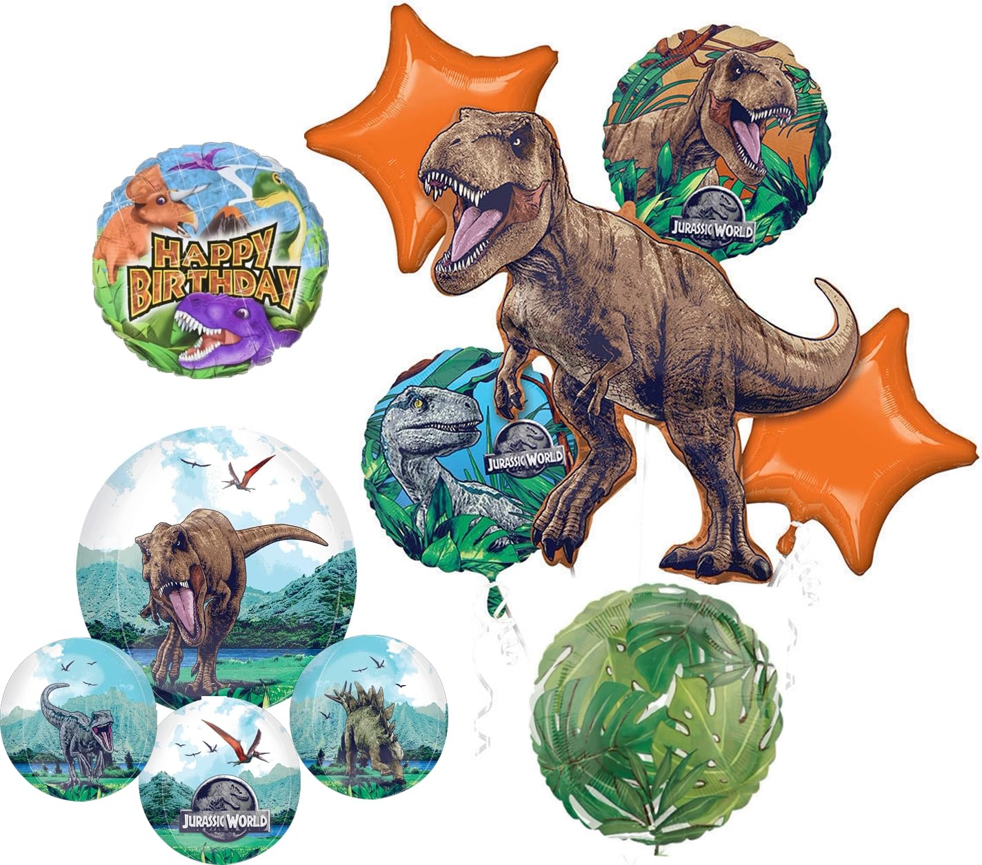 Jurassic Dinosaur World Birthday Party Supplies Orbz and Foil Balloon Bouquet Decorations