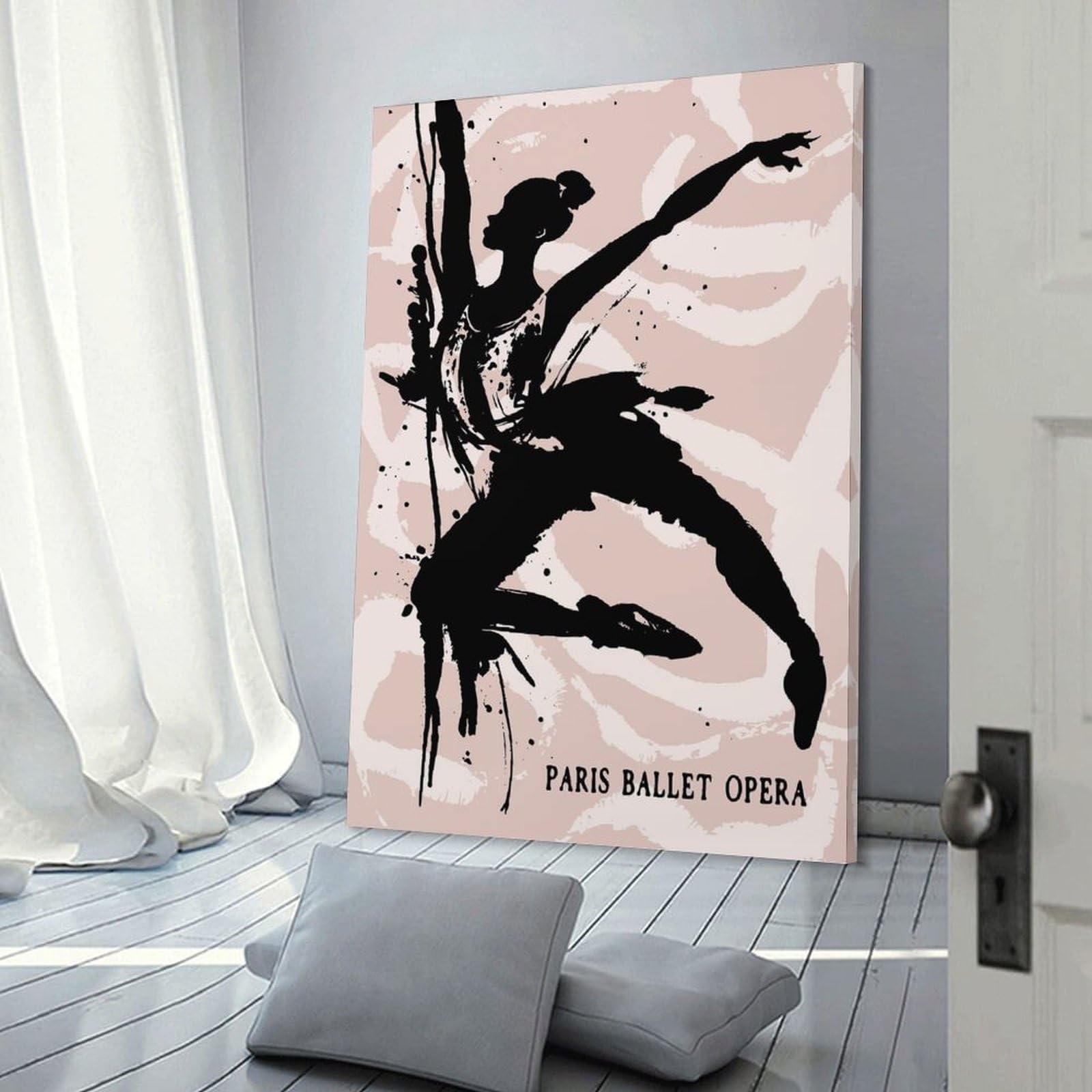 Junmoney Ballet Dancer Painting Hanging Wall Art 20x30inch(50x75cm), for New Homes, Bedrooms Or Workspaces, Thoughtful Wall Decor for Art Lovers
