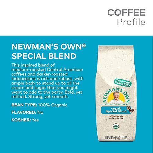 Vista 32 de Newman's Own Organics Newman's Breakfast Blend, café molido, tostado medio, bolsa de 10 onzas
