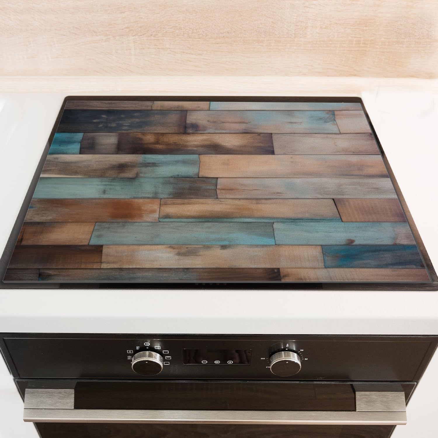 Diatomite Stove Top Covers 28x20 inches Dust-Proof Dish Drying Mat for Gas and Electric Ranges-The American Flag Atop A Pile Of Rubble And Torn And Destroyed