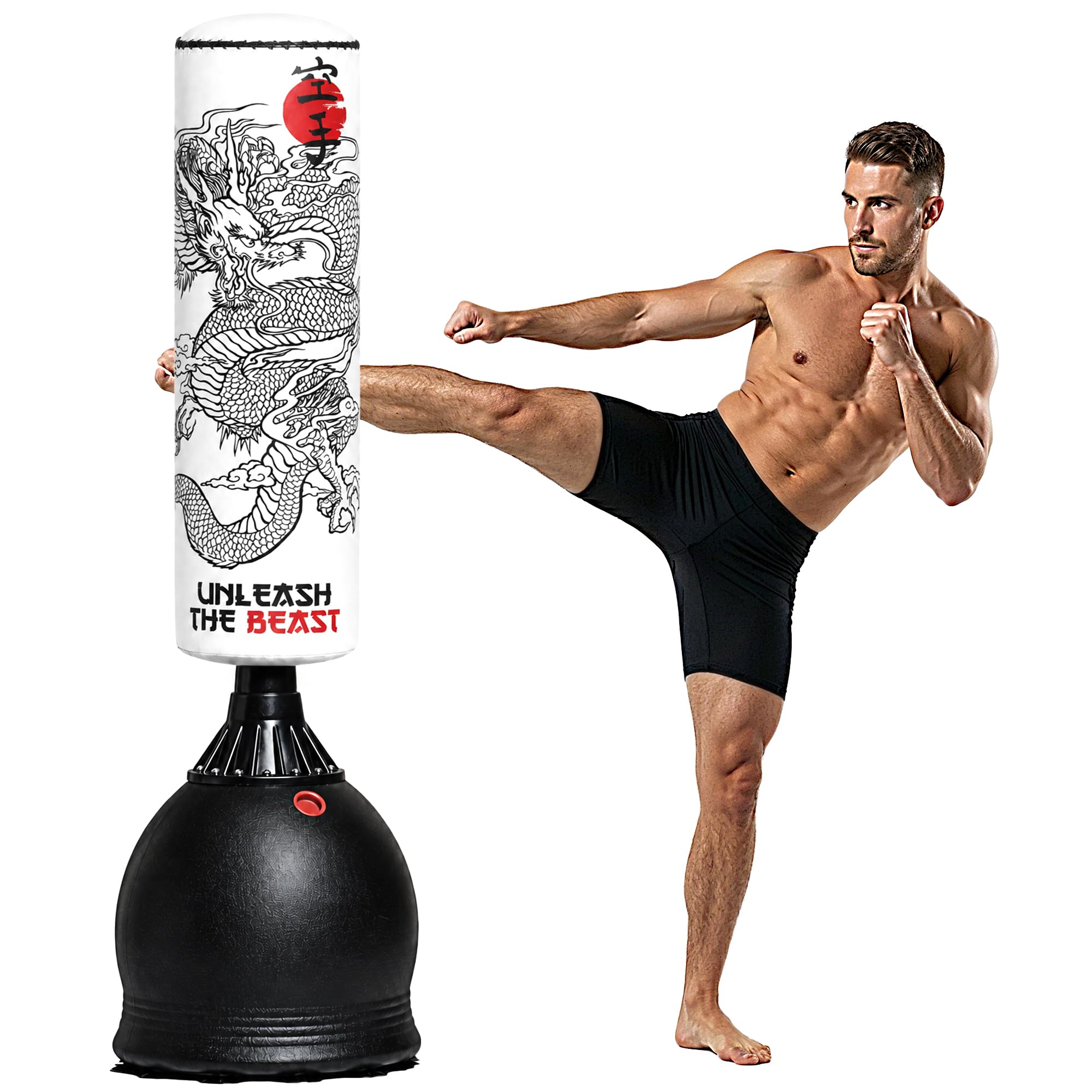 Gallant 5.5 Feet Free Standing Punching Bag– Heavy Duty Boxing Bag for Adults Kickboxing, Mixed Martial Arts, Muay Thai, Martial Arts Training Equipment with Durable Pedestal Stand, Indoor Outdoor Use — image 1