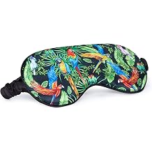 Sleep Mask Eye Mask Faux Silk Fantastic Feathers for Travel Or Sleep