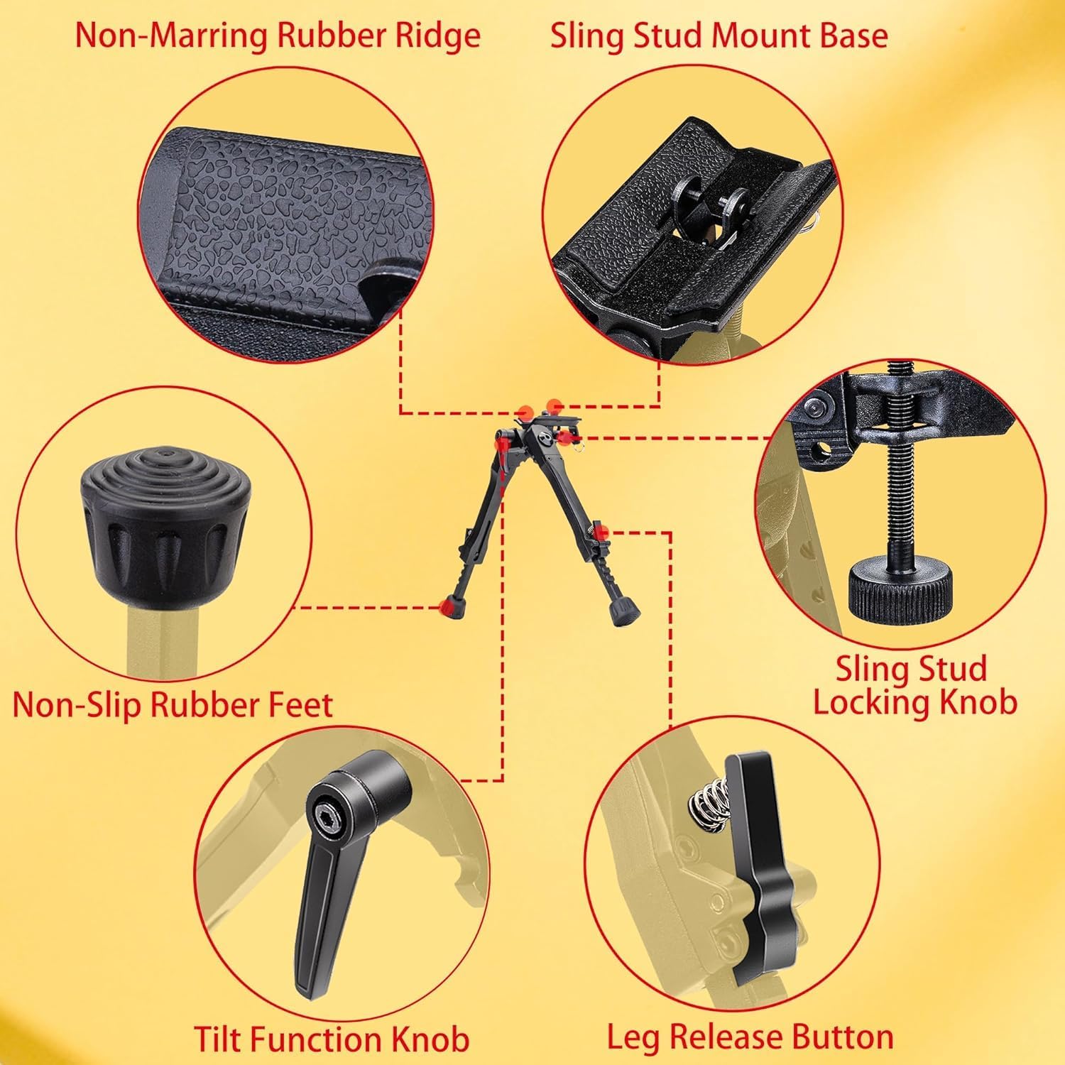 Zeadio F19M Tiltable Bipod for M-Rail System