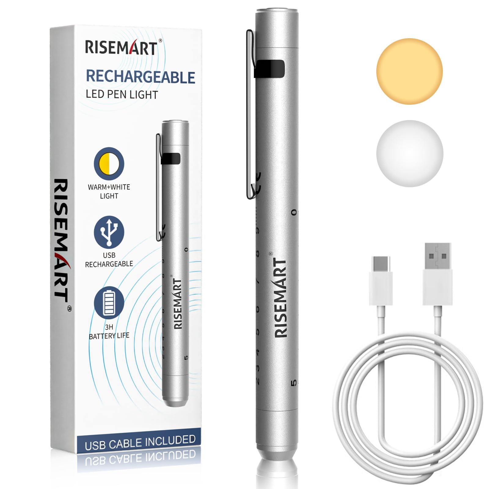 Rechargeable Pen Light for Nurses and Doctor LED Penlight with USB Charging