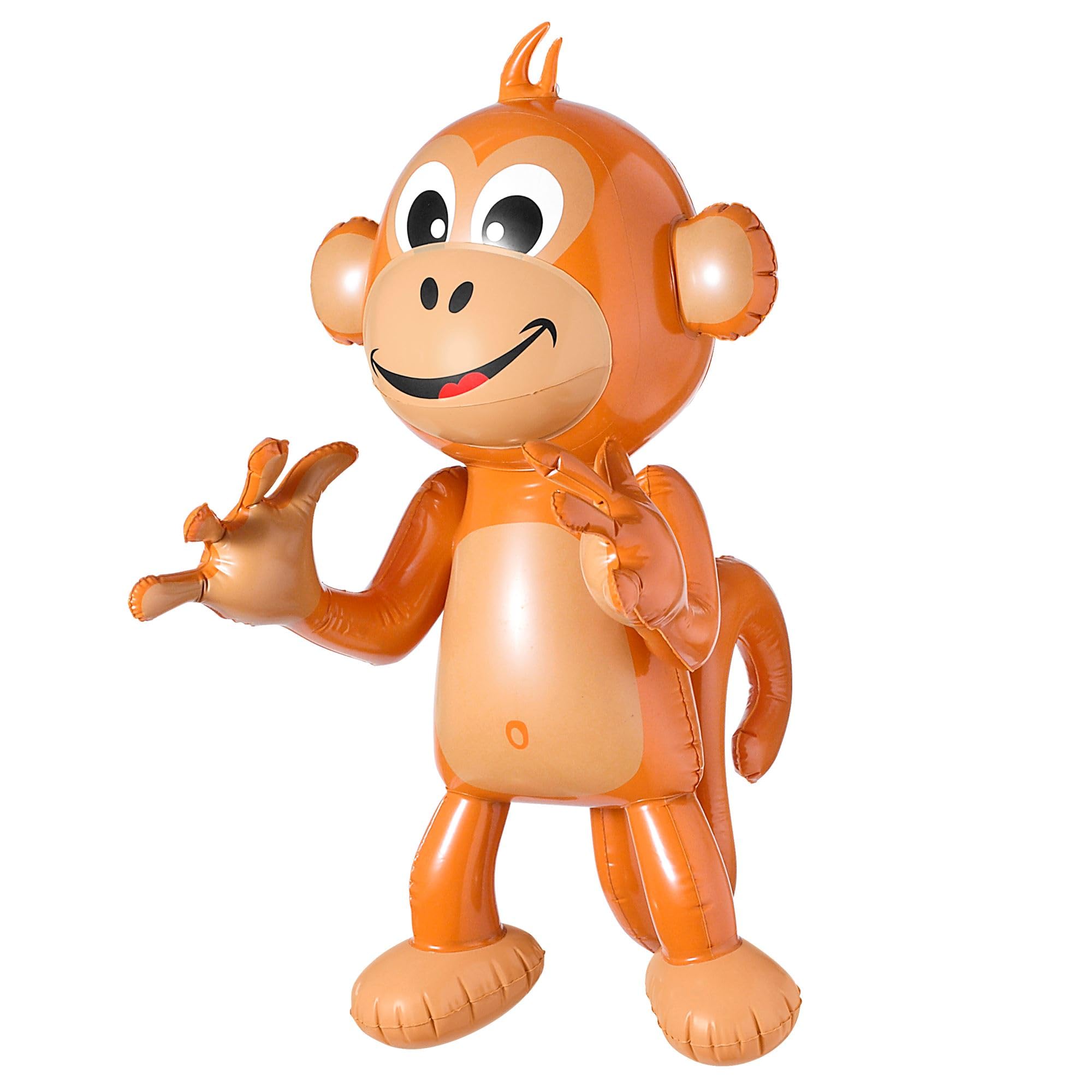 W WIDMANN MILANO Party Fashion 2466K - Aufblasbarer Affe, Größe circa 50 cm, Dekoration, Mottoparty, Karneval