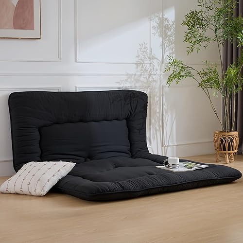 Miniatura 2 de Colchón japonés para suelo, colchón de futón de 4 pulgadas de grosor, soporte de espuma de alta densidad para adultos y niños, sofá cama futón