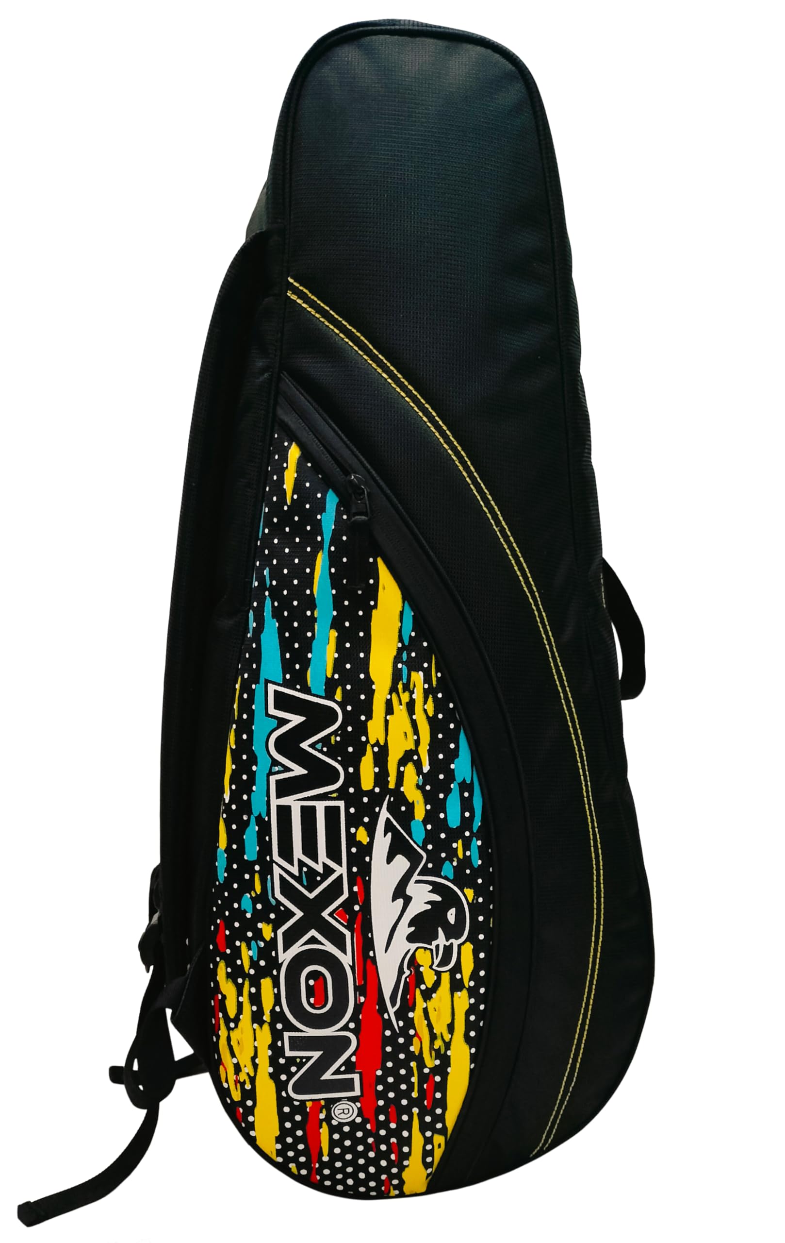 MEXON Fully Padded Badminton Kit Bag || Tennis Kit Bag || Premium Edition (Black/Multicolor)-image-43