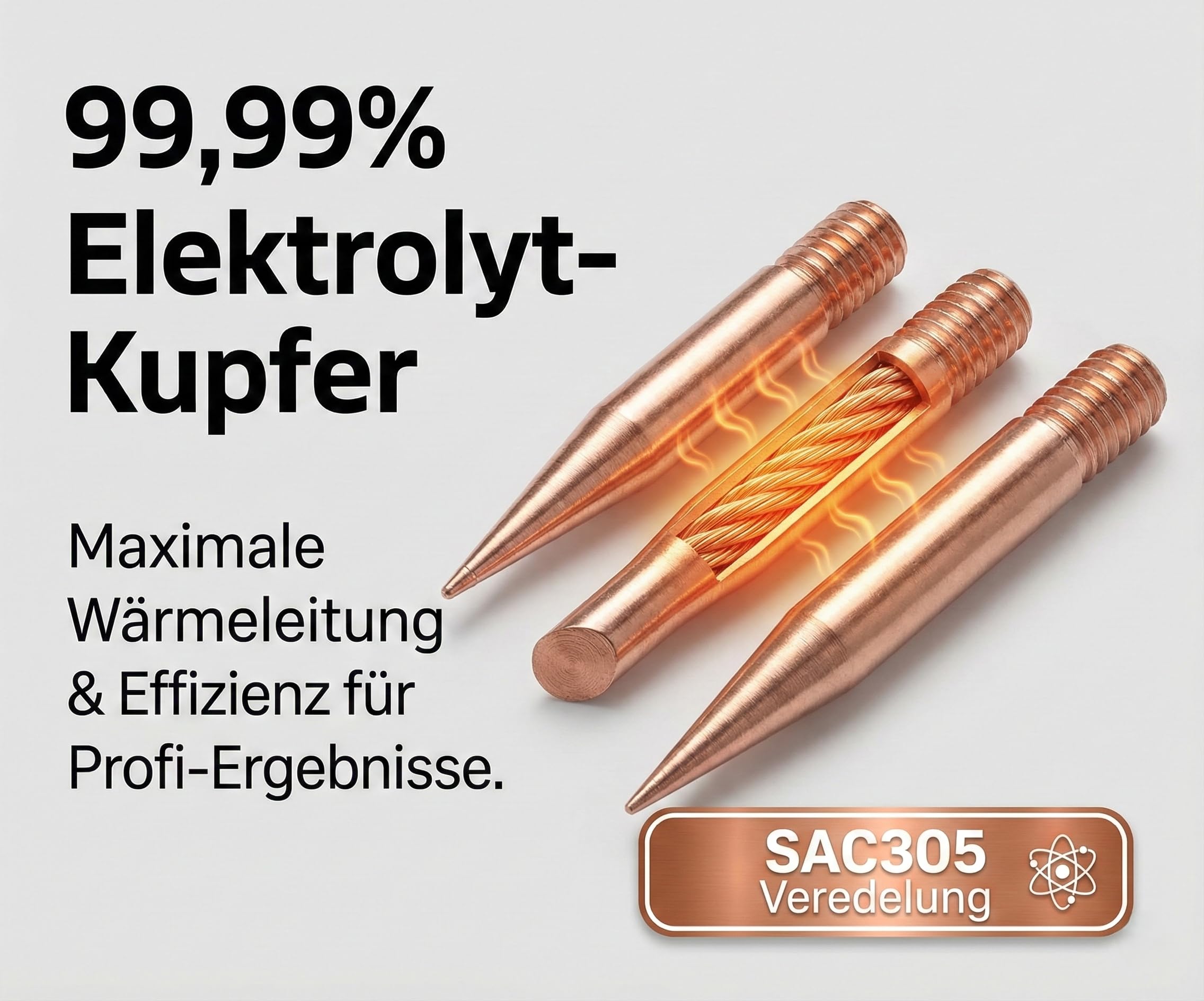 Soldeerpuntenset 3-delig – gemaakt van 99,99% zuiver koper – M4 schroefdraad geperst – duurzaam en hittebestendig – compatibel met Parkside, LUX, ZD, Niteo – scherp, afgeschuind, precies Soldeerpuntenset 3-delig – gemaakt van 99,99% zuiver koper – M4 schroefdraad geperst – duurzaam en hittebestendig – compatibel met Parkside, LUX, ZD, Niteo – scherp, afgeschuind, precies