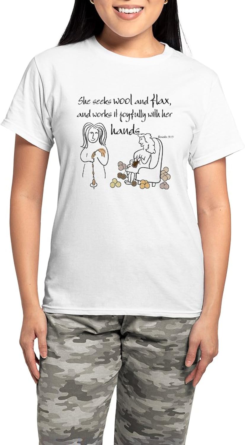 CafePress Proverbs 3113V2 Pajamas Women's Novelty Cotton Pajama Set, Comfortable PJ Sleepwear