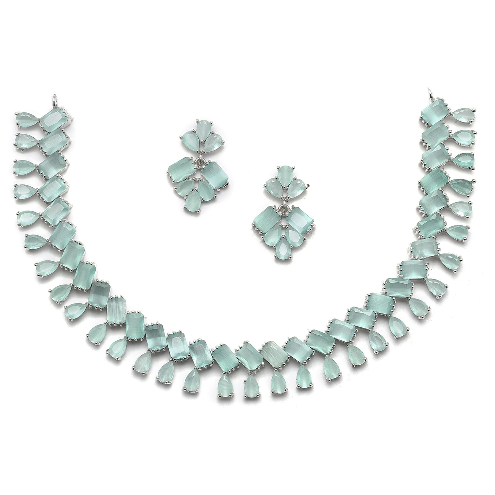 See full amazon price history chart for ZENEME Rhodium-Plated Silver Toned Pear Shaped American Diamond Studded Necklace with Earrings Jewellery Set with Girls and Women (Lime Green) ZENEME Rhodium-Plated Silver Toned Pear Shaped American Diamond Studded Necklace with Earrings Jewellery Set with Girls and Women (Lime Green) (B0C1THLBLT) Amazon Price History, Amazon Price Tracker