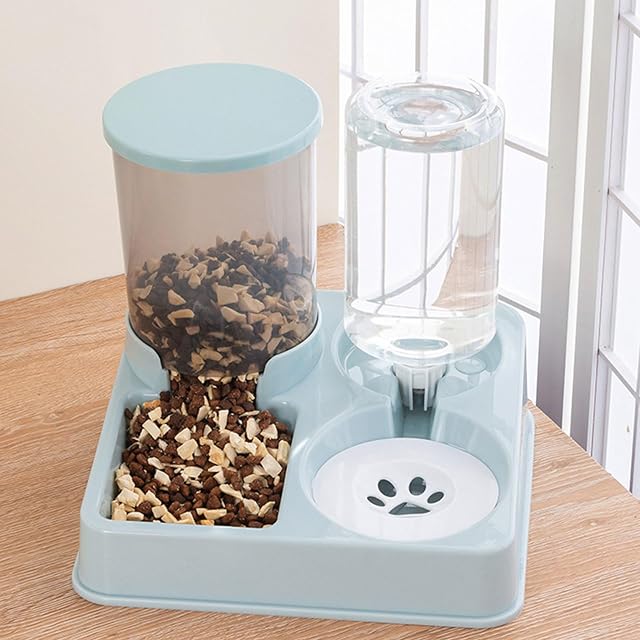 Foto 5 de 8 de DIDILLX Alimentador automático para mascotas, contenedor de alimentos, fuente de agua 2 en 1