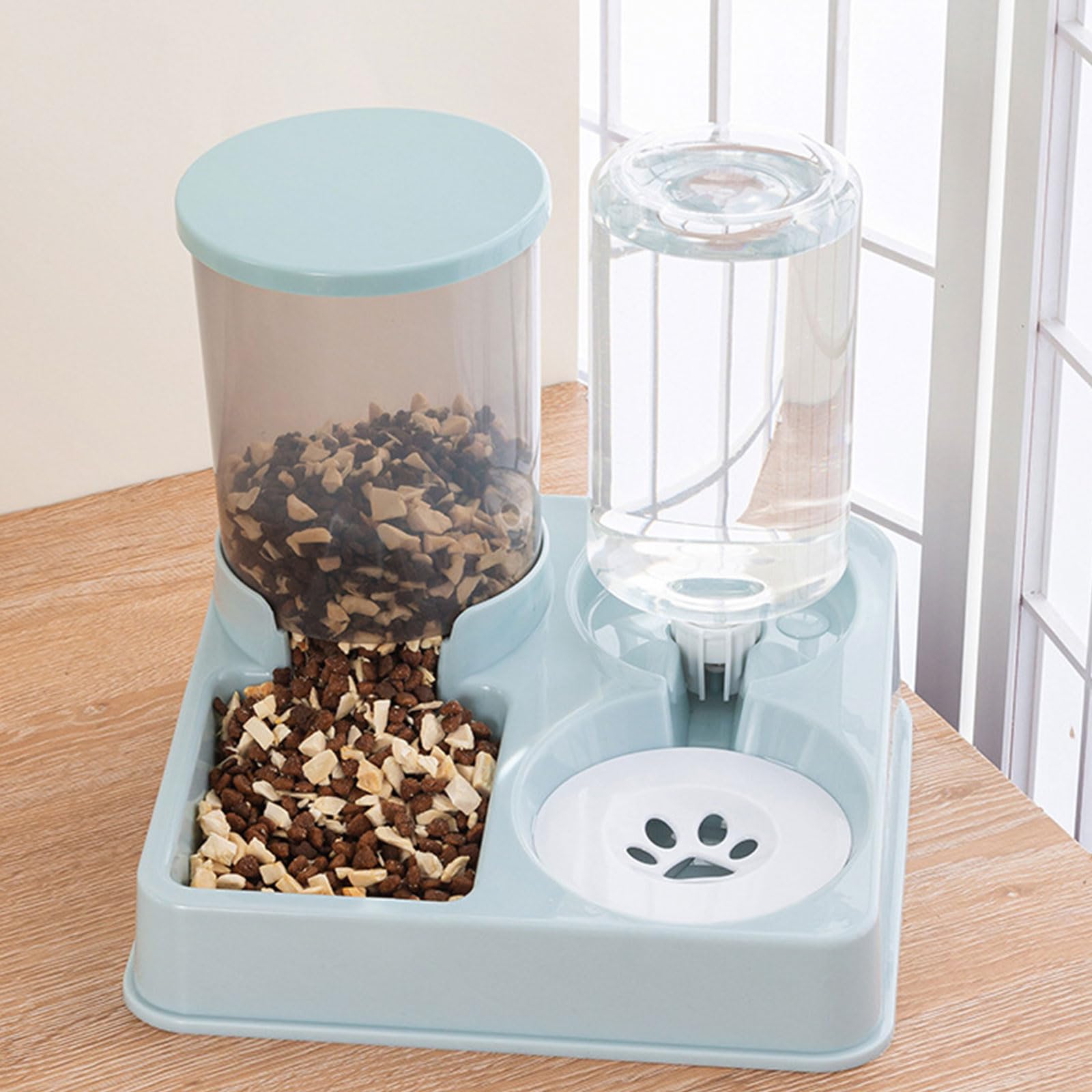 Alimentador automático para mascotas y gatos, 2 en 1, comedero de agua para perros grandes