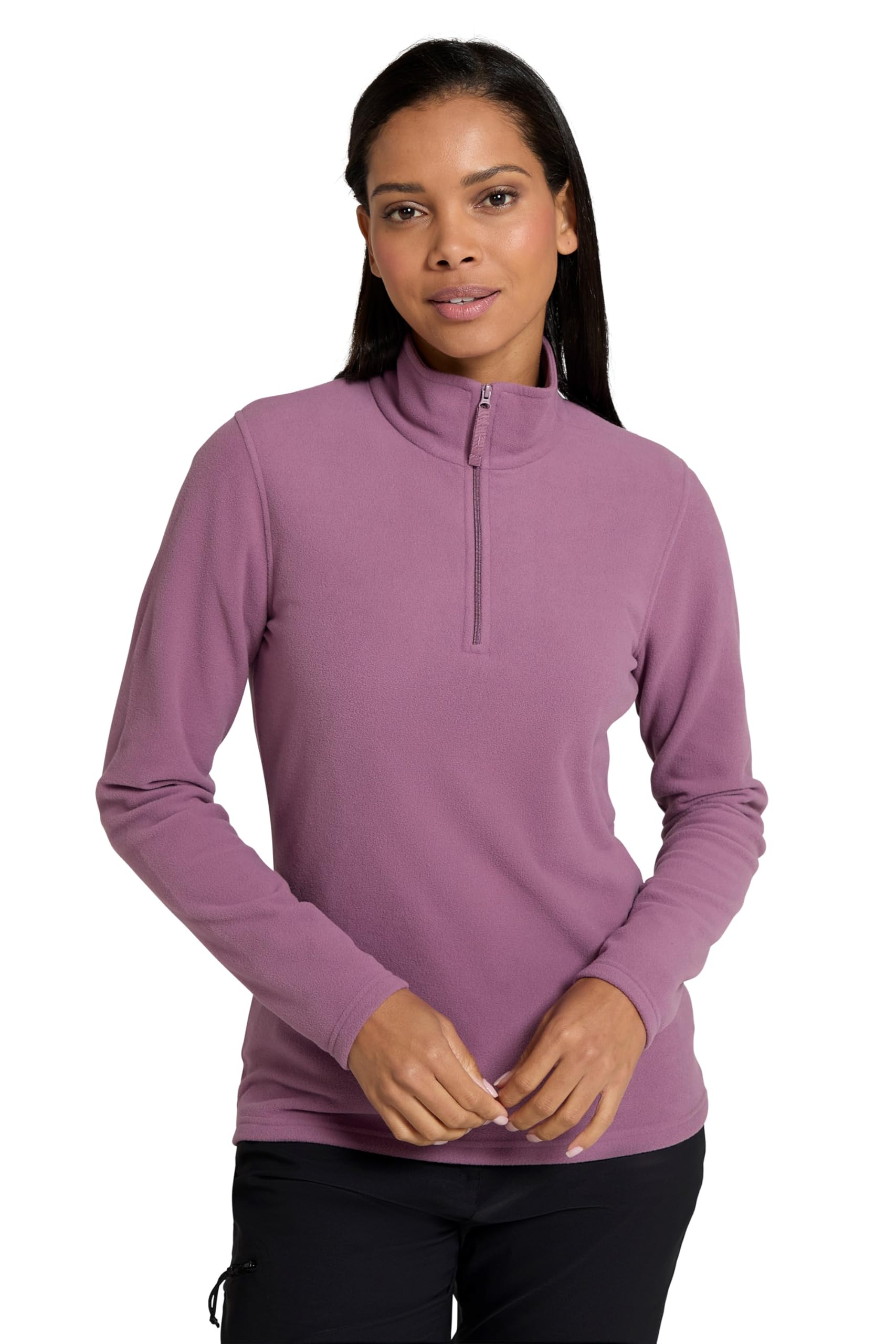 Mountain Warehouse Women's Dusky Purple (Plain) Camber Half-Zip Fleece Jumper Xl