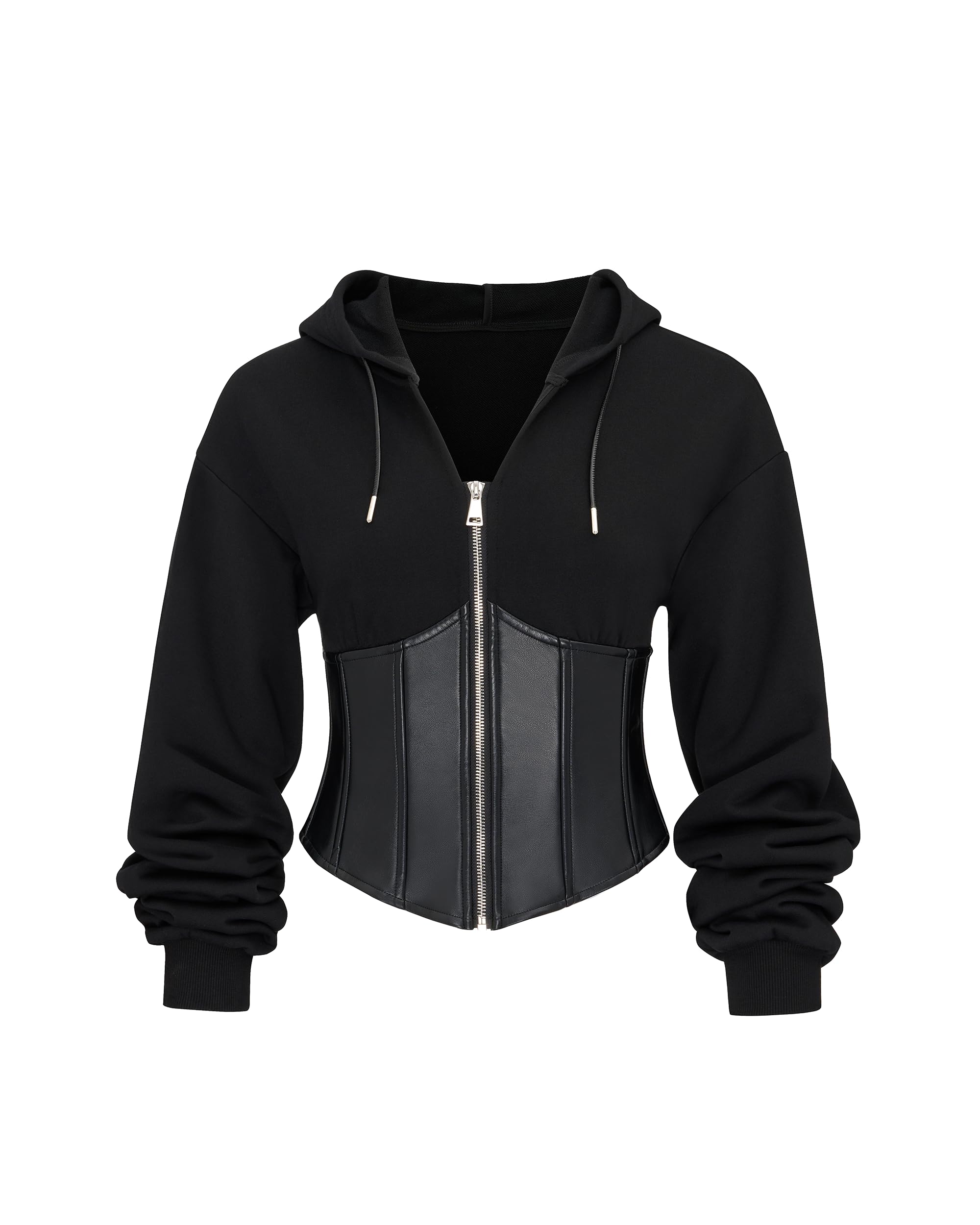 JW PEI Womens Valentina Structured Corset Hoodie