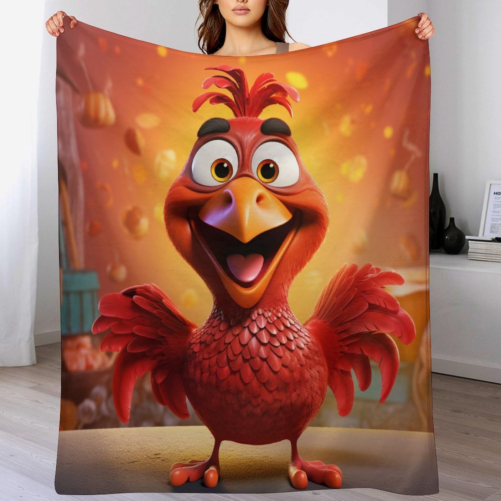 Manta mullida para sofa Hahn de franela grande de 180 x 200 cm
