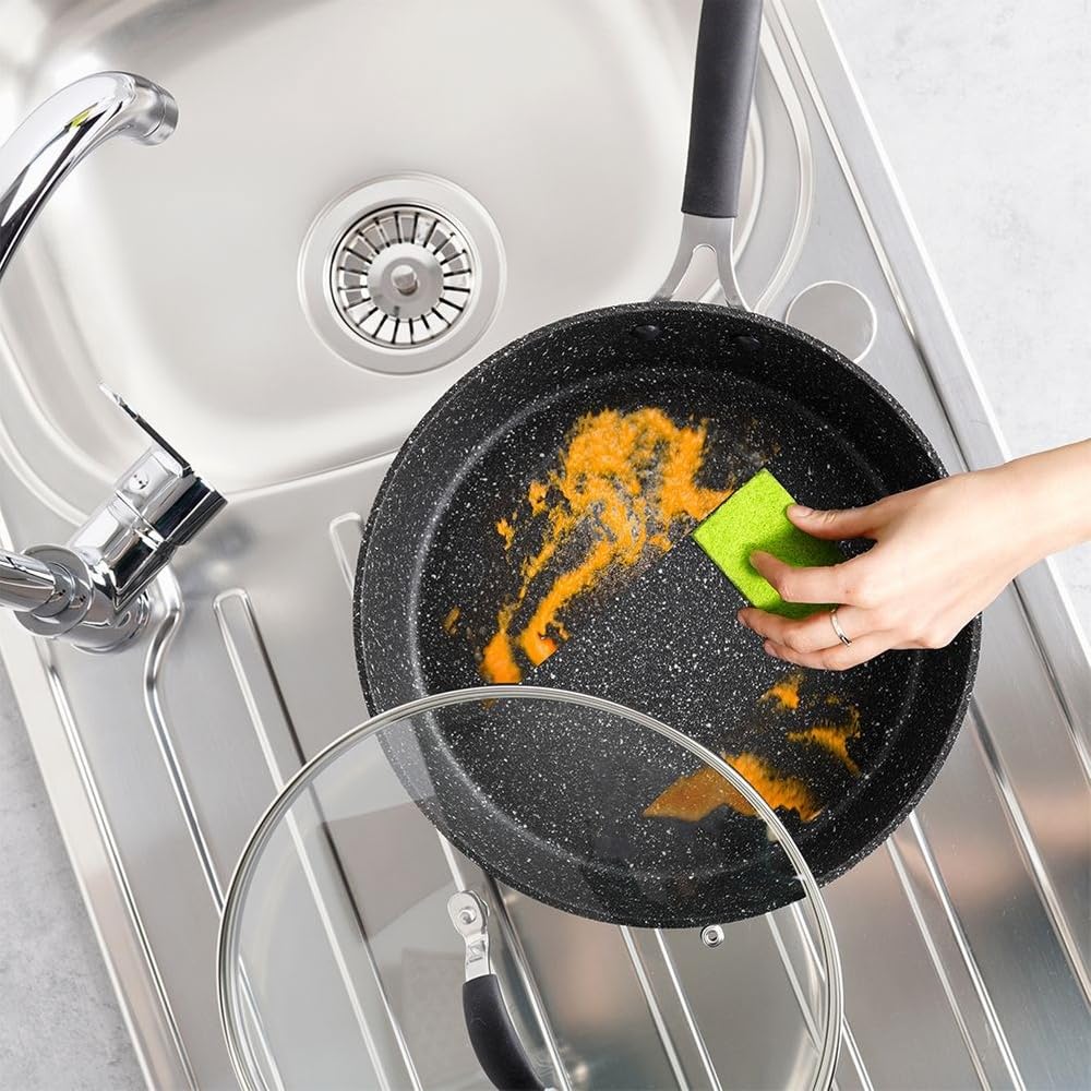 orion group Pfanne Granit Antihaftbeschichtete mit Deckel Stoner 28 cm | Bratpfanne, Beschichtung