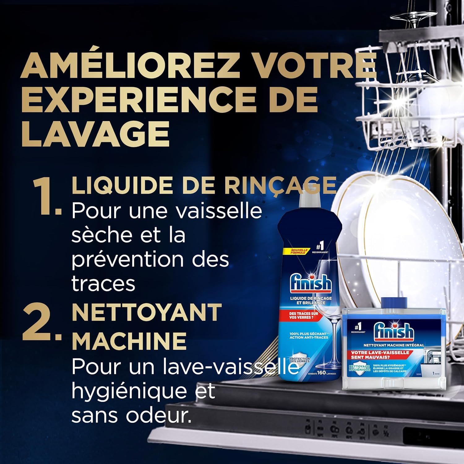 Finish lave vaisselle Ultimate Plus Pastilles Lave-Vaisselle All in One- Parfum Frais - 360 Tablettes Lave-Vaisselle